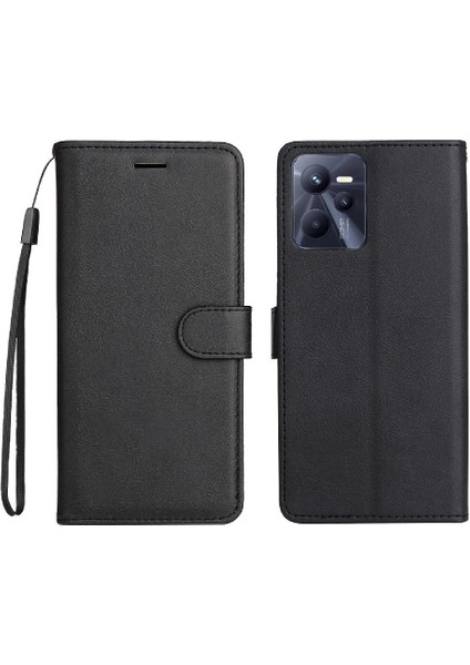Realme C35 4g Yüksek Kaliteli Deri Klasik Düz Renk Için Flip Case (Yurt Dışından)
