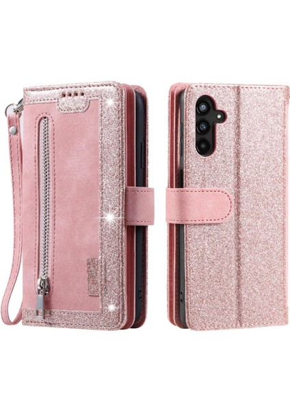 Samsung Galaxy A15 4g Için Flip Case/5g Kickstand Cüzdan Kordon 9 Kart Pu (Yurt Dışından)