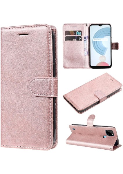 Kart Yuvası Klasik Kılıf ile Realme C21Y Yüksek Kaliteli Deri Için Flip Case (Yurt Dışından) fiyatları