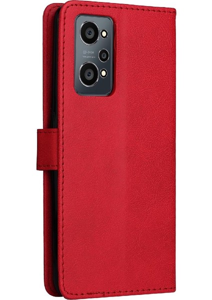 Realme Gt Neo2 Yüksek Kaliteli Deri Klasik Düz Renk Için Flip Case (Yurt Dışından)