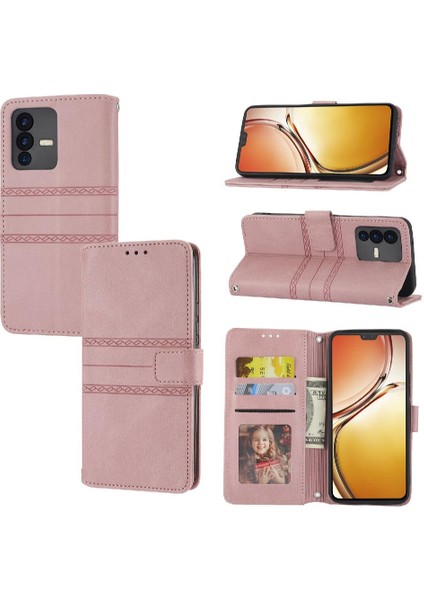 Vivo V23 5g Manyetik Kapatma Kickstand Pu Deri Cüzdan Için Flip Case (Yurt Dışından)