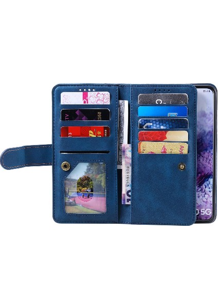 SZY Market Samsung Galaxy S20 Kickstand Pu Deri 9 Kart Yuvaları Için Flip Case (Yurt Dışından)