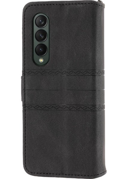 Samsung Galaxy Z Için Flip Case 5 3 5g Cüzdan Kılıf Kickstand Manyetik Pu (Yurt Dışından)