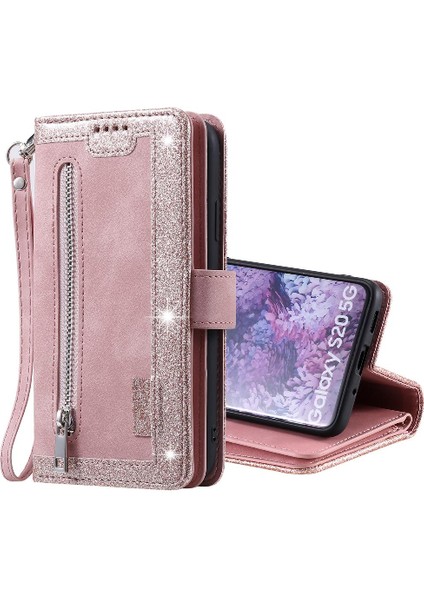 Samsung Galaxy S20 Kickstand Pu Deri 9 Kart Yuvaları Için Flip Case (Yurt Dışından)