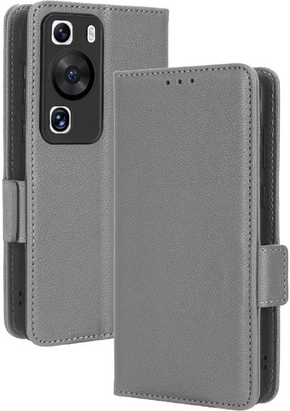 Huawei Için Kılıf P60/P60 Pro Pu Deri Yan Toka Kart Yuvaları Tutucu (Yurt Dışından)