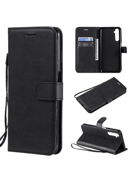 Kart Yuvası Klasik ile Realme 6 Iş Cüzdan Telefon Kılıfı Için Flip Case (Yurt Dışından)