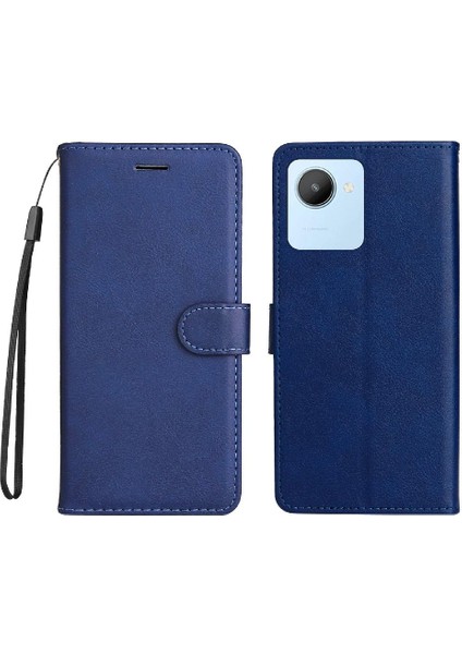 Realme C30 4g Yüksek Kaliteli Deri Iş Cüzdan Telefon Için Flip Case (Yurt Dışından)