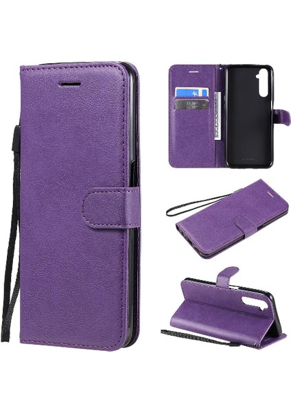 Kart Yuvası Klasik ile Realme 6 Iş Cüzdan Telefon Kılıfı Için Flip Case (Yurt Dışından)