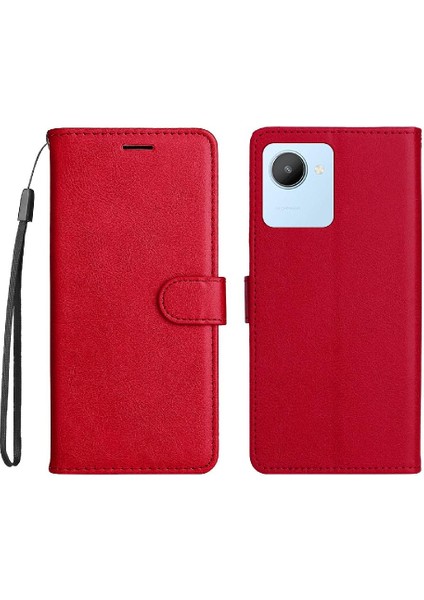 Realme C30 4g Yüksek Kaliteli Deri Iş Cüzdan Telefon Için Flip Case (Yurt Dışından)