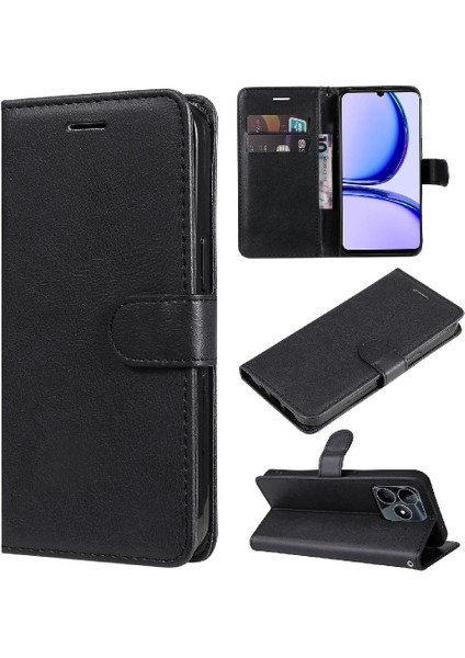 Kart Yuvası Klasik ile Realme C53 Iş Cüzdan Telefon Kılıfı Için Flip Case (Yurt Dışından)