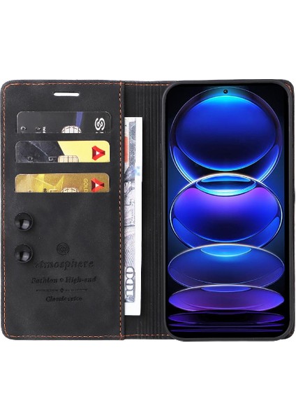 Xiaomi Redmi Not 12 Için Flip Case Pro Artı Cüzdan Darbeye Basit Kılıf (Yurt Dışından)