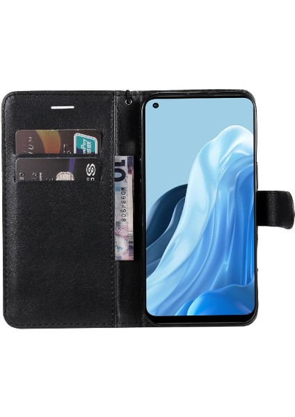 Kart Yuvası Yüksek Kaliteli Deri Iş ile Oppo F21 Pro Için Flip Case (Yurt Dışından)