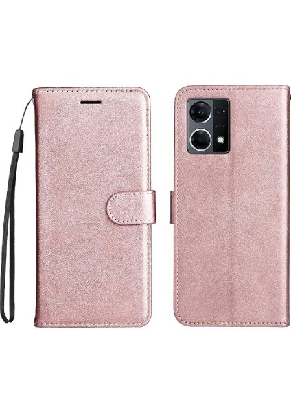 Kart Yuvası Yüksek Kaliteli Deri Iş ile Oppo F21 Pro Için Flip Case (Yurt Dışından)