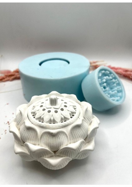 Lotus Buhurdanlık Silikon Kalıp