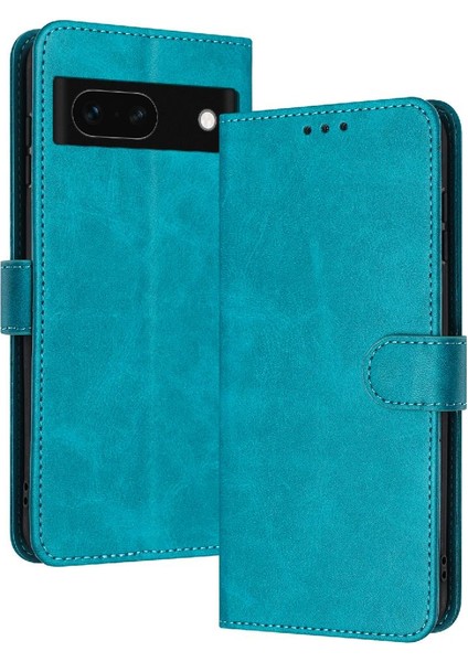 Kart ile Toka ile Google Piksel 8A Saf Renk Kickstand Için Flip Case (Yurt Dışından)