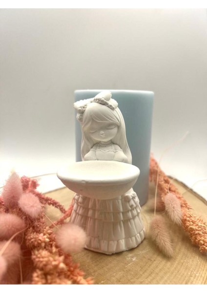 Lokumcu Kız Silikon Kalıp Modern Dekoratif Obje 10x6 cm Şık Tasarım