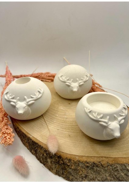Geyik Tealight Mumluk Silikon Kalıp