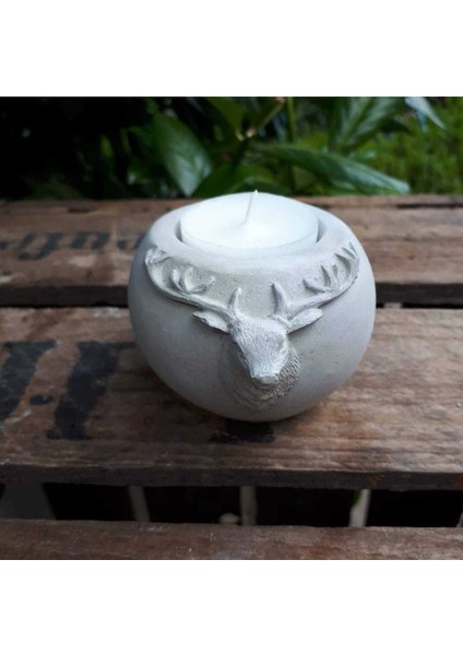 Geyik Tealight Mumluk Silikon Kalıp