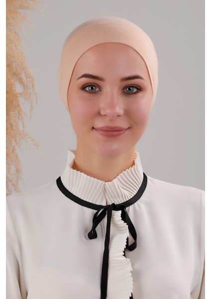 Tesettür Hazır Pratik Geçme Boru Bone Nude fiyatları