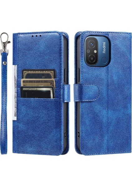 Xiaomi Redmi 12C 6 Kart Yuvaları Cüzdan Pu Deri Kickstand Için Flip Case (Yurt Dışından)