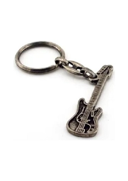 Elektro Gitar Eskitme Metal Anahtarlık