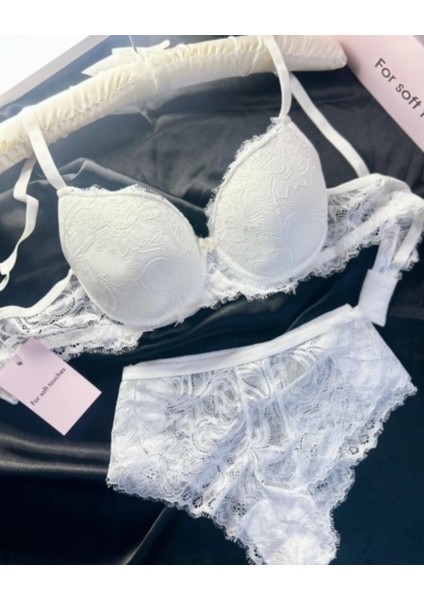 Es Lingerie Mona Beyaz Sütyen Takımı Destekli