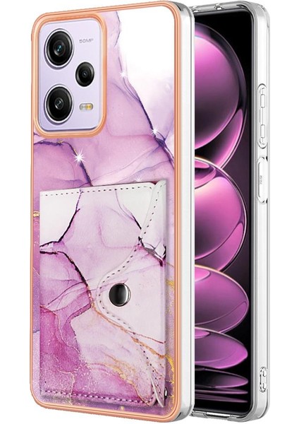 Xiaomi Poco X5 Pro 5g Yumuşak Tpu Tampon Mermer Ince Cüzdan Kartı (Yurt Dışından)