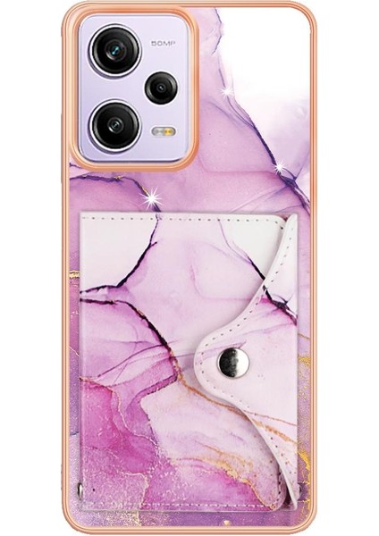 Xiaomi Poco X5 Pro 5g Yumuşak Tpu Tampon Mermer Ince Cüzdan Kartı (Yurt Dışından)
