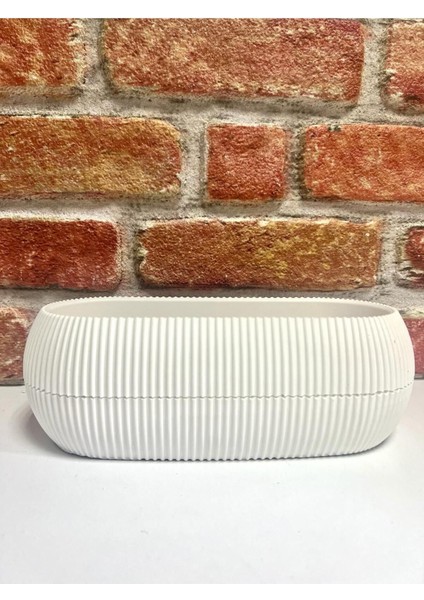 Çizgili Çiçeklik Saksı Silikon Kalıp modelleri