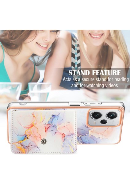 Xiaomi Redmi Için Not 12 Pro Artı Mermer Yumuşak Tpu Tampon Kart Yuvaları (Yurt Dışından)