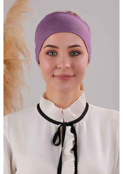 Sihirli Yapışkanlı Kaymayan Bandana Spor Bone Mor modelleri