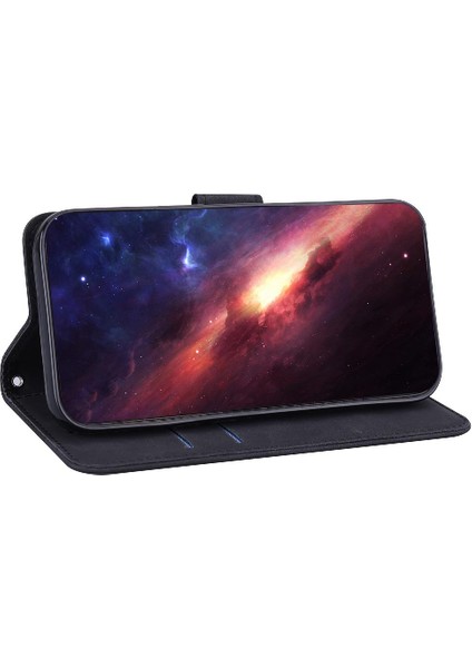 SZY Market Samsung Galaxy Flip Için Flip CASE/F15 5g Flip Folio Geometrik Kabartmalı Pu (Yurt Dışından)