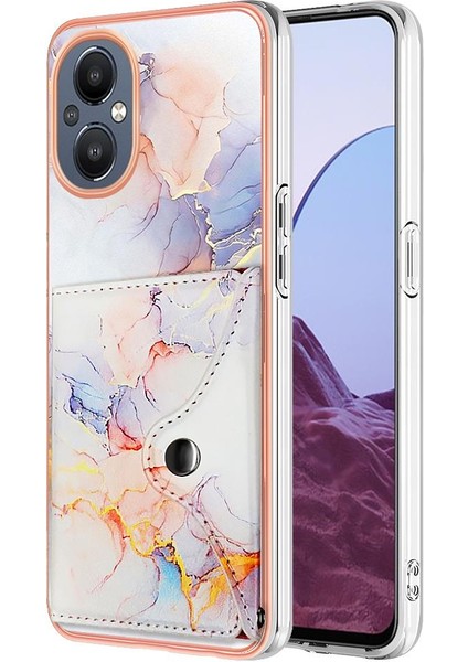 Oneplus Nord N20 5g Ince Cüzdan Mermer Yumuşak Tpu Tampon Kart Yuvaları Için Kılıf (Yurt Dışından)