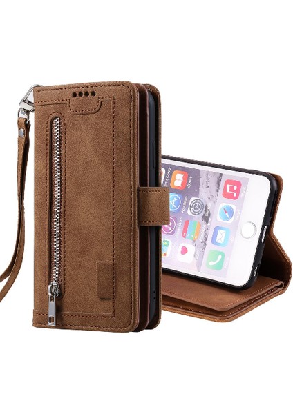 Iphone 6 Için Flip Case Artı/6s Artı Kordon Cüzdan Kickstand 9 Kart Yuvaları (Yurt Dışından)