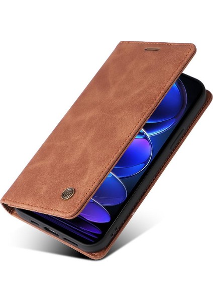 Xiaomi Redmi Not 12 Için Flip Case Pro Artı Cüzdan Darbeye Basit Kılıf (Yurt Dışından)