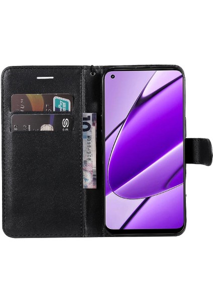 Realme 11 Için Flip Case 4g Klasik Düz Renk ile Yüksek Kaliteli Deri (Yurt Dışından)