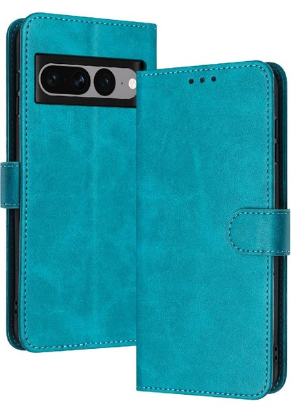 Toka ile Kart Yuvası ile Google Piksel 7 Pro Saf Renk Için Flip Case (Yurt Dışından)