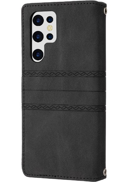 Samsung Galaxy S23 Ultra Darbeye Koruyucu Cüzdan Kılıf Için Flip Case (Yurt Dışından)