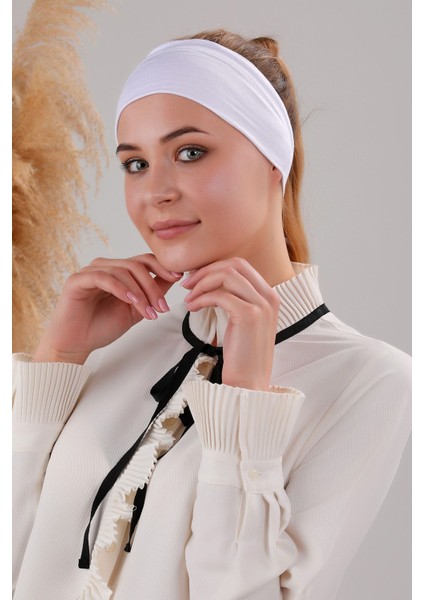 Sihirli Yapışkanlı Kaymayan Bandana Spor Bone Beyaz fiyatları