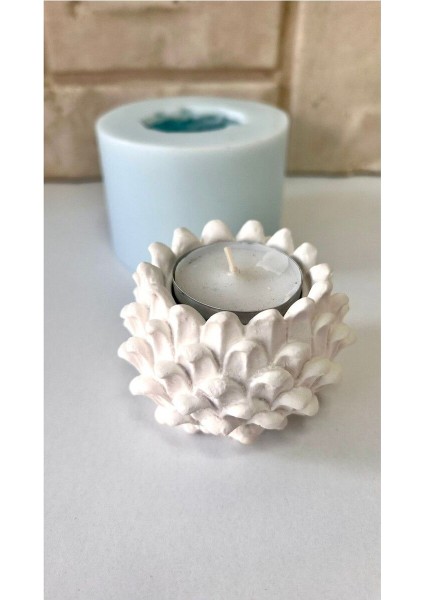 Kozalak Tealight Mumluk Silikon Kalıp