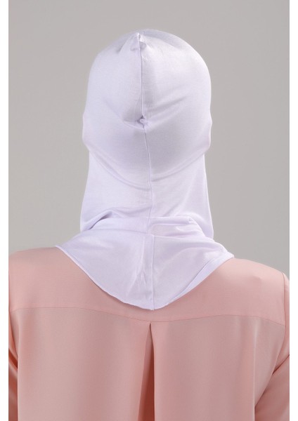 Tesettür Hijab Çapraz Deniz Havuz Spor Boyunluklu Penye Bone Beyaz fırsatları