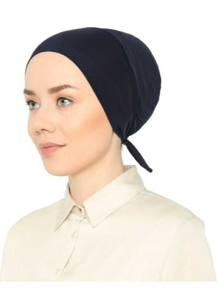 Fileli Dikişsiz Bone Lacivert