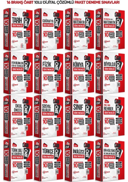 2024 ÖABT Okul Öncesi Öğretmenliği 10’lu Dijital Çözümlü Paket Deneme modelleri