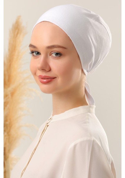 Dikişsiz Bone Beyaz