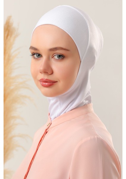 Kadın Tesettür Boyunluklu Hijab Spor Bone Beyaz fırsatları