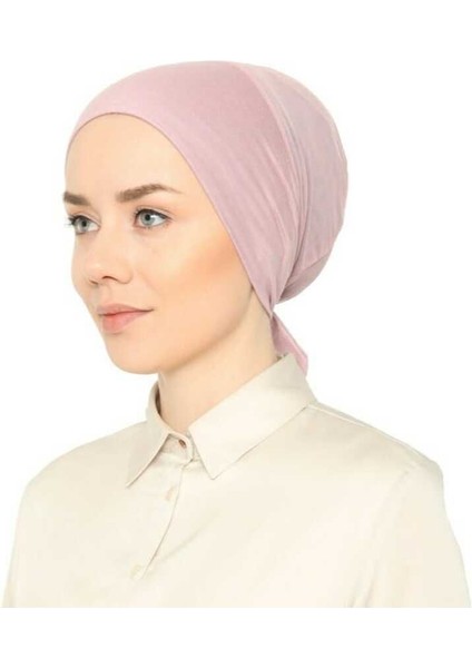 Fileli Dikişsiz Bone Pudra