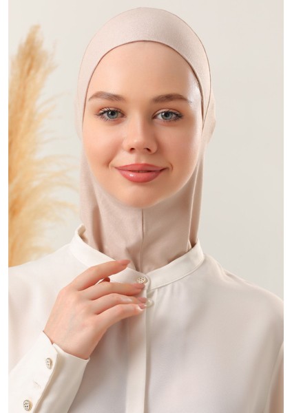 Kadın Tesettür Boyunluklu Hijab Spor Bone Taş Rengi fırsatları