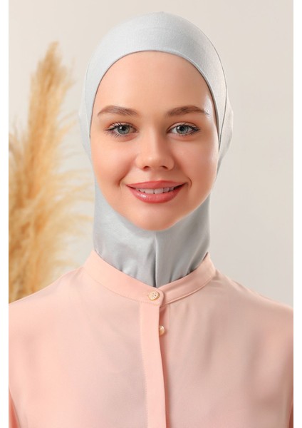 Kadın Tesettür Hijab Boyunluklu Spor Bone Gri modelleri