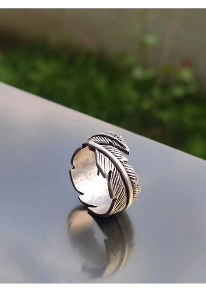 Tüy Yaprak Figürlü Ayarlanabilir Erkek-Kadın Yüzük modelleri