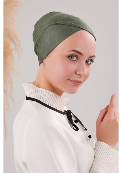 Bağlamalı Dikişsiz Çapraz Bone Haki fiyatları